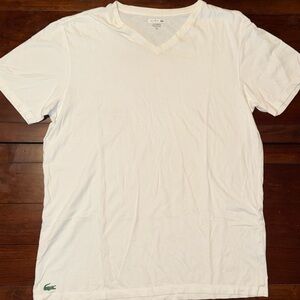 Lacoste White Crew Neck Tee